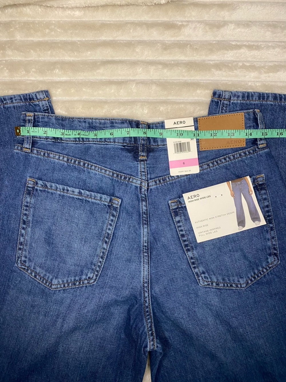 Aeropostale Dark Blue High Rise Wide Leg Jeans NWT - Picture 6 of 8
